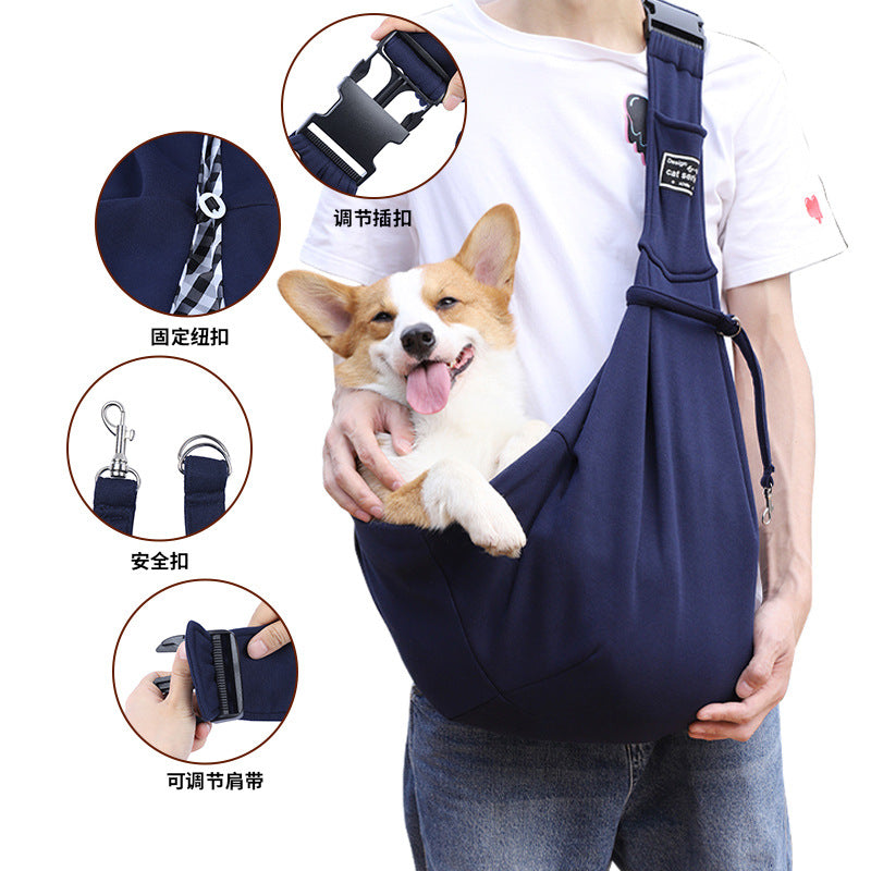 Mochila Plegable Transpirable para Perros y Gatos – Bolso Cruzado de Hombro
