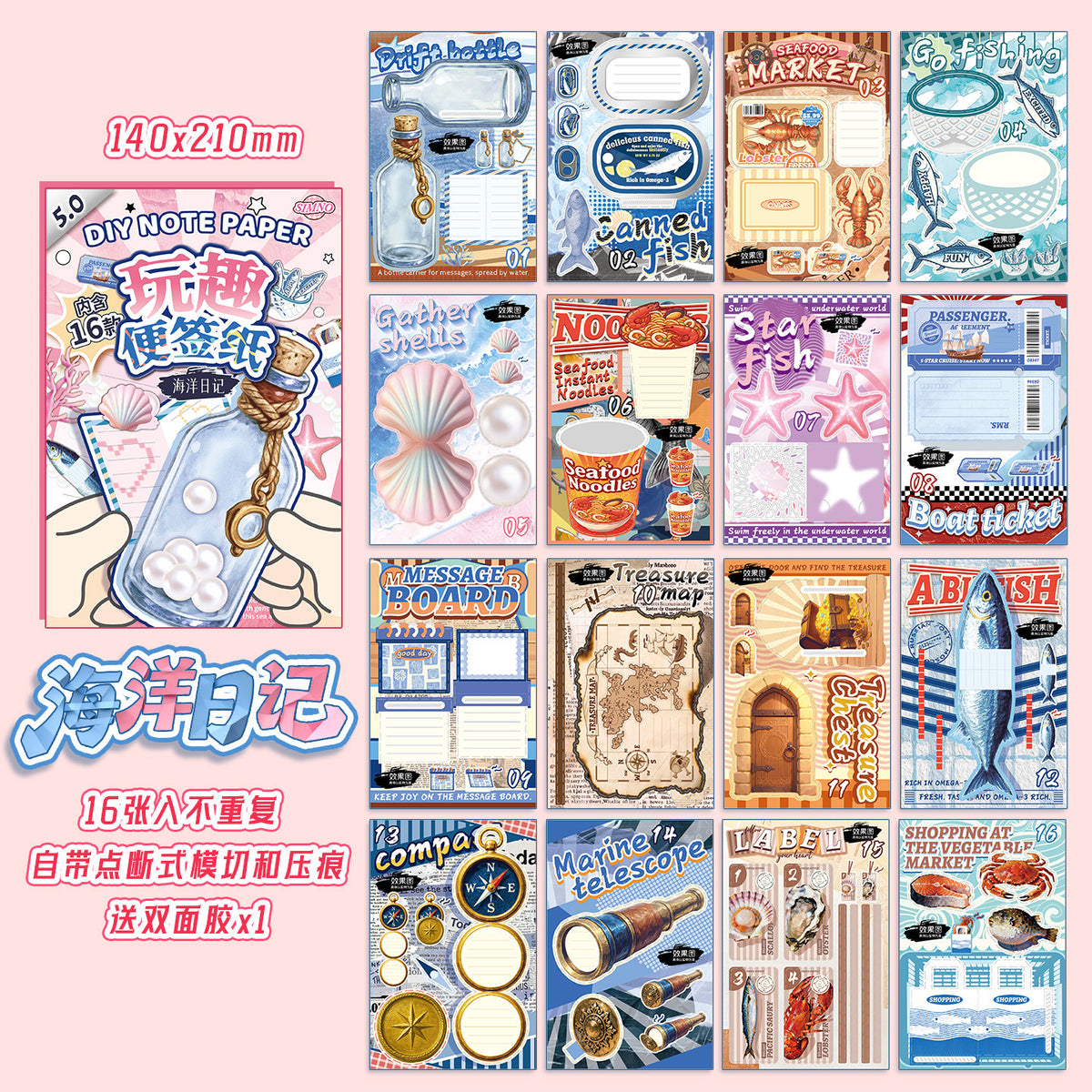 Set Completo de Stickers y Notas Adhesivas DIY – Diseños Creativos Vintage para Mascotas y Más