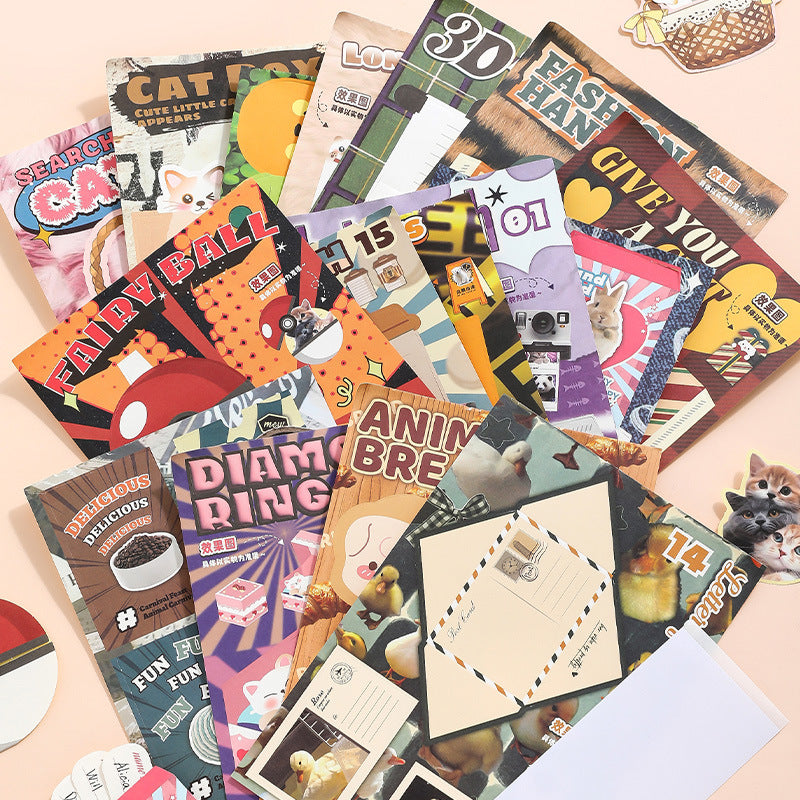 Set Completo de Stickers y Notas Adhesivas DIY – Diseños Creativos Vintage para Mascotas y Más