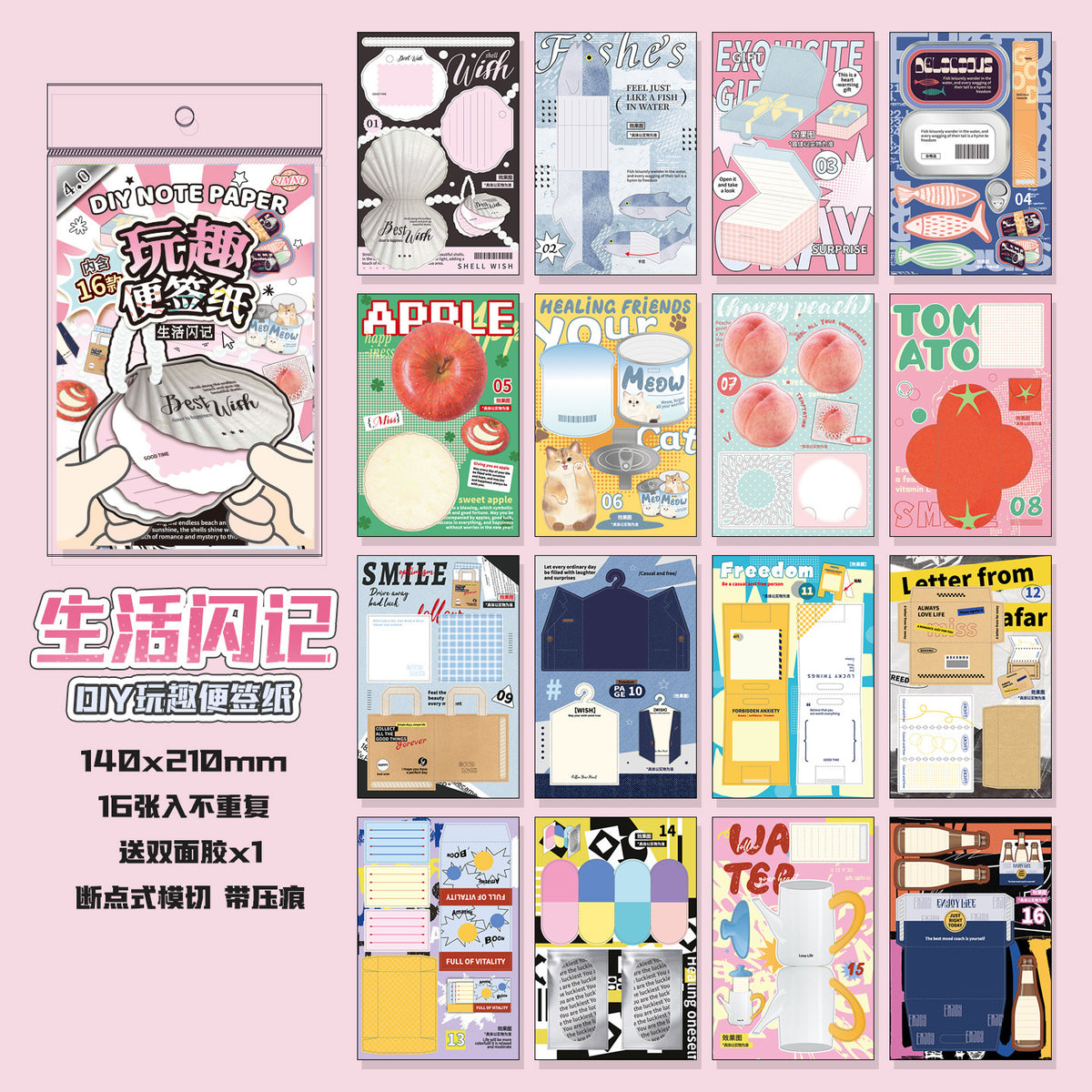 Set Completo de Stickers y Notas Adhesivas DIY – Diseños Creativos Vintage para Mascotas y Más