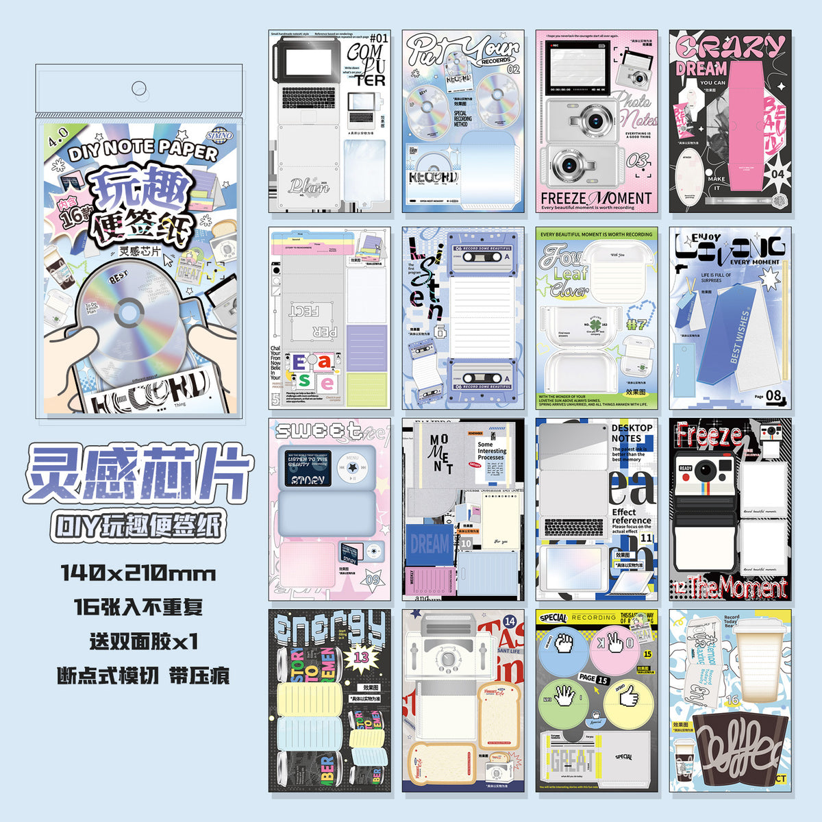 Set Completo de Stickers y Notas Adhesivas DIY – Diseños Creativos Vintage para Mascotas y Más