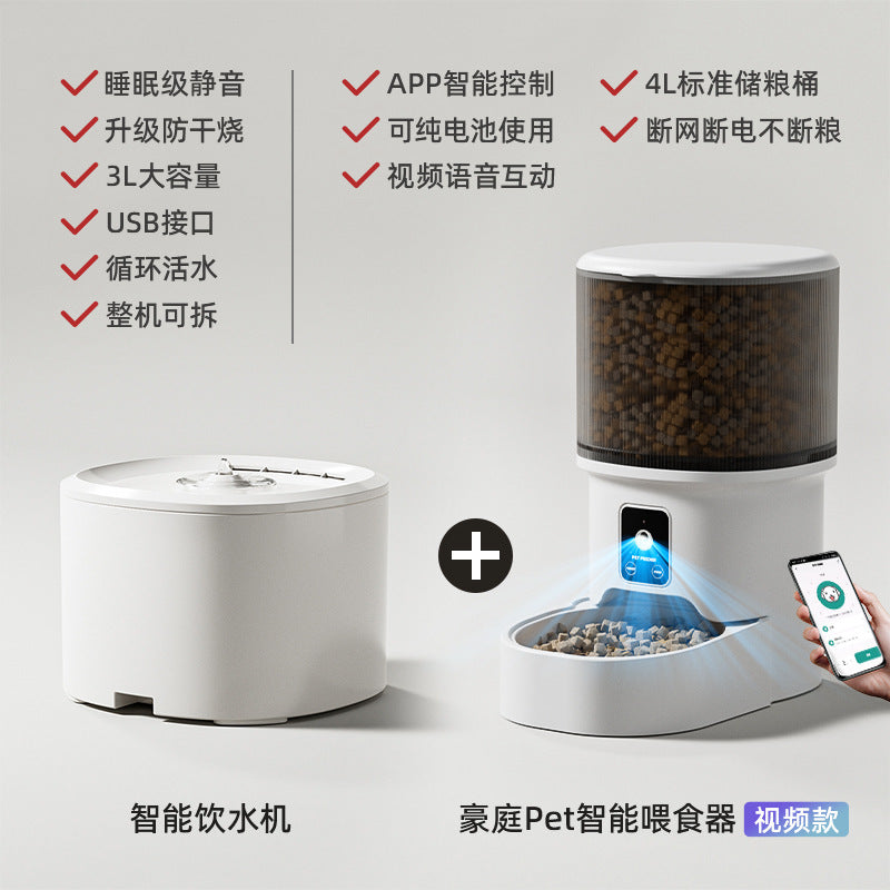 Comedero Automático para Mascotas con Control por App WiFi/Bluetooth