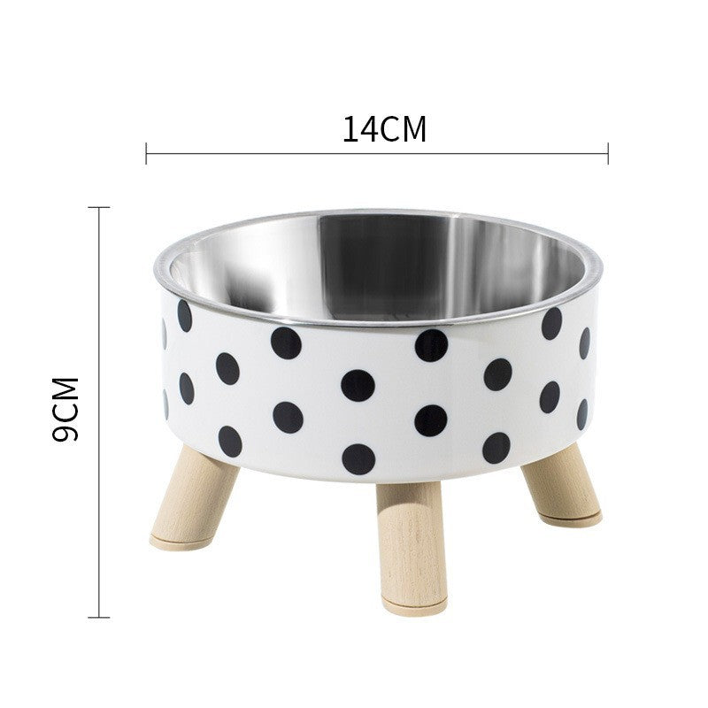 Comedero Elevado Antivuelco para Gatos y Perros – Acero Inoxidable, Cuida el Cuello