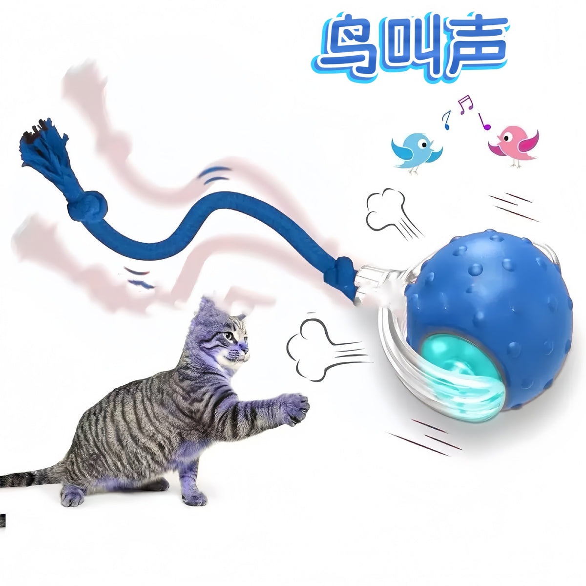 Pelota Interactiva para Gatos y Perros – Juguete Antiaburrimiento con Rebote Inteligente