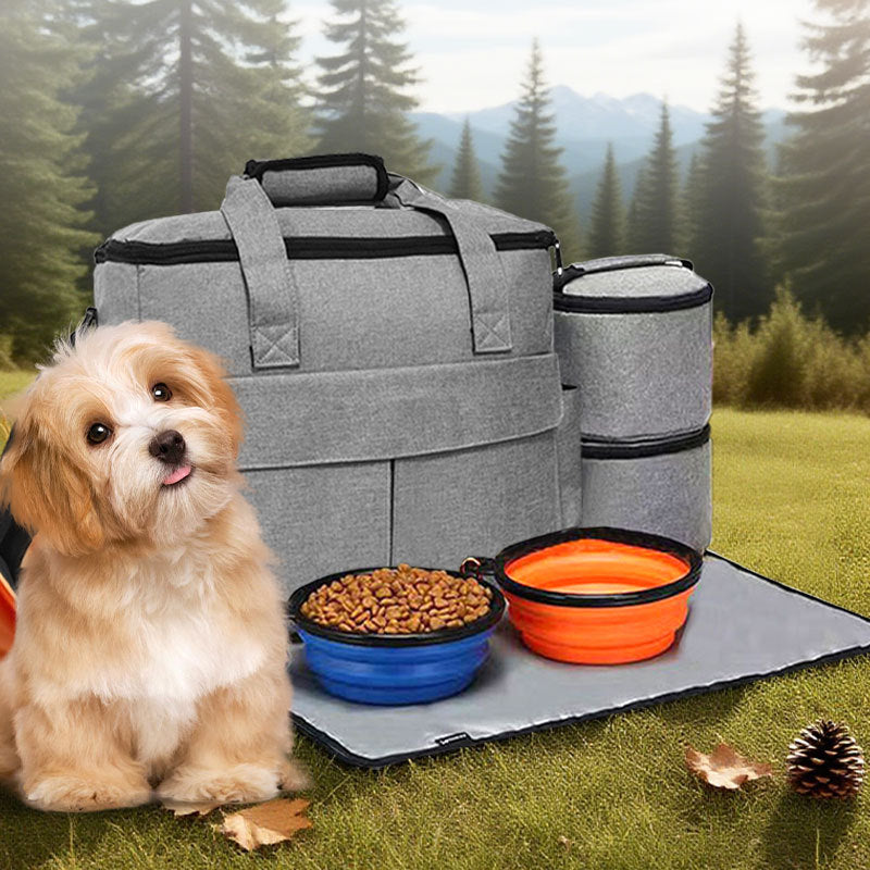Mochila de Viaje para Perros y Gatos – Gran Capacidad, Plegable y Porta Snacks