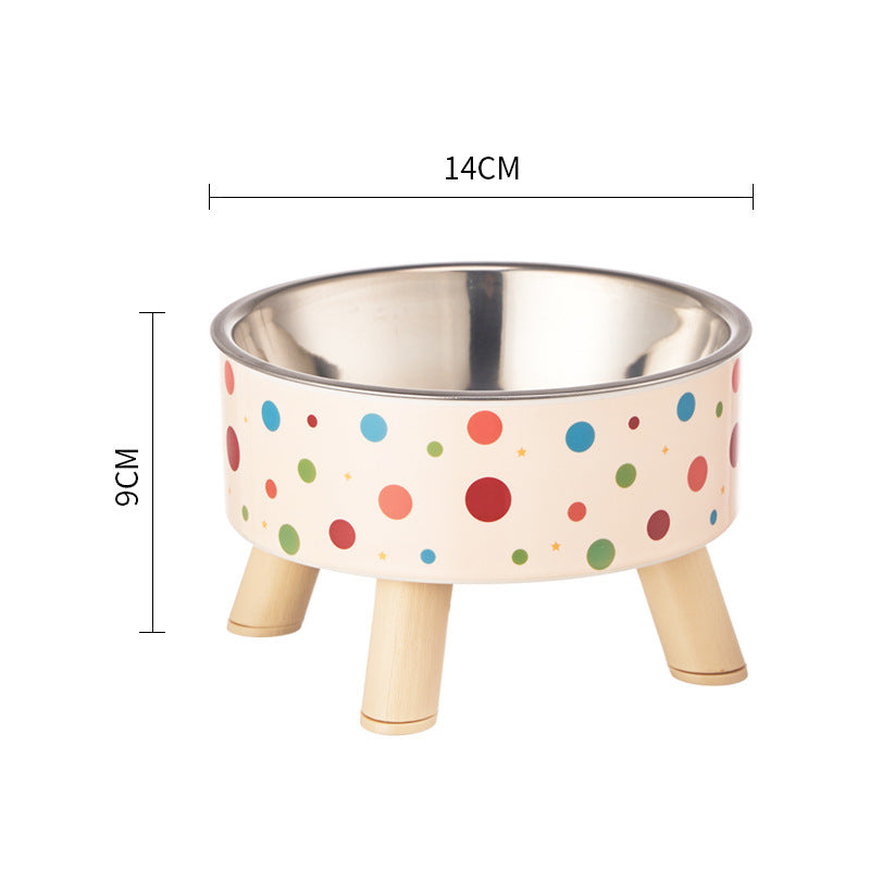 Comedero Elevado Antivuelco para Gatos y Perros – Acero Inoxidable, Cuida el Cuello