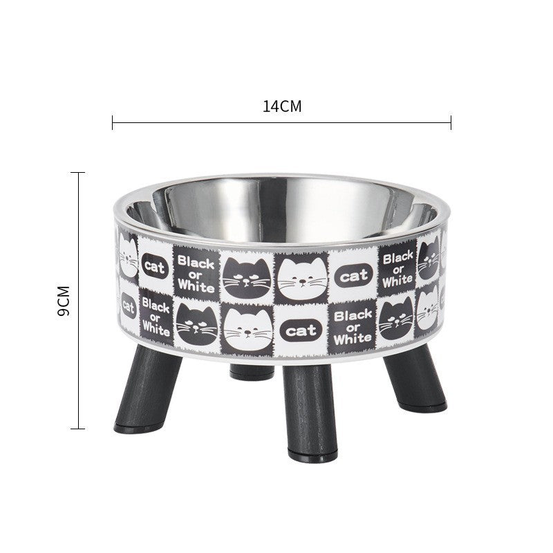 Comedero Elevado Antivuelco para Gatos y Perros – Acero Inoxidable, Cuida el Cuello