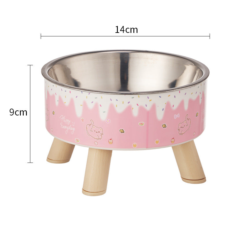 Comedero Elevado Antivuelco para Gatos y Perros – Acero Inoxidable, Cuida el Cuello