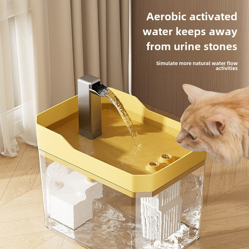 Fuente de Agua Silenciosa para Gatos y Perros – Gran Capacidad, Circulación Automática