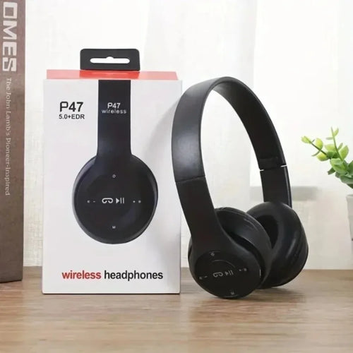 Audífonos Bluetooth Inalámbricos Plegables 5.0 – Sonido HiFi, Diadema Over-Ear para Deportes, Viajes y Gaming