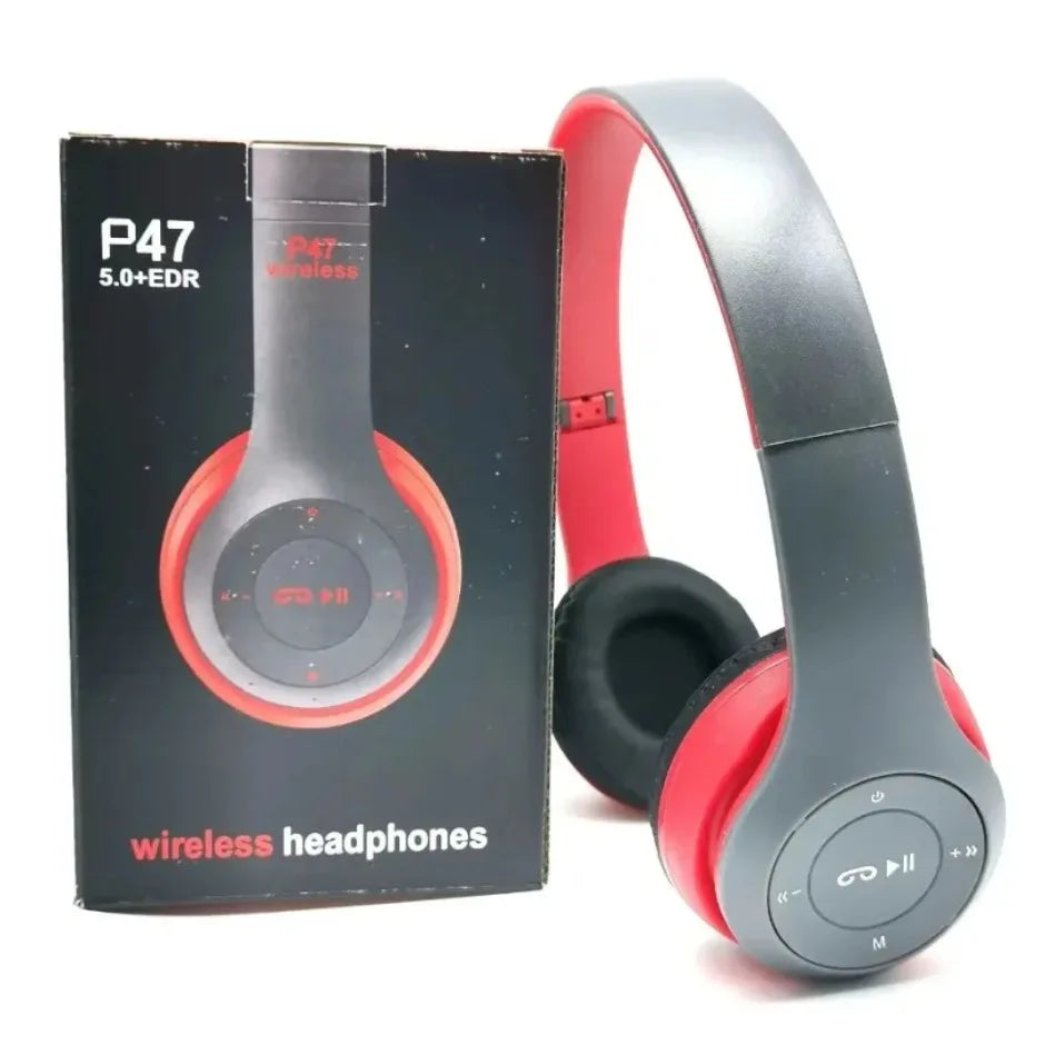 Audífonos Bluetooth Inalámbricos Plegables 5.0 – Sonido HiFi, Diadema Over-Ear para Deportes, Viajes y Gaming