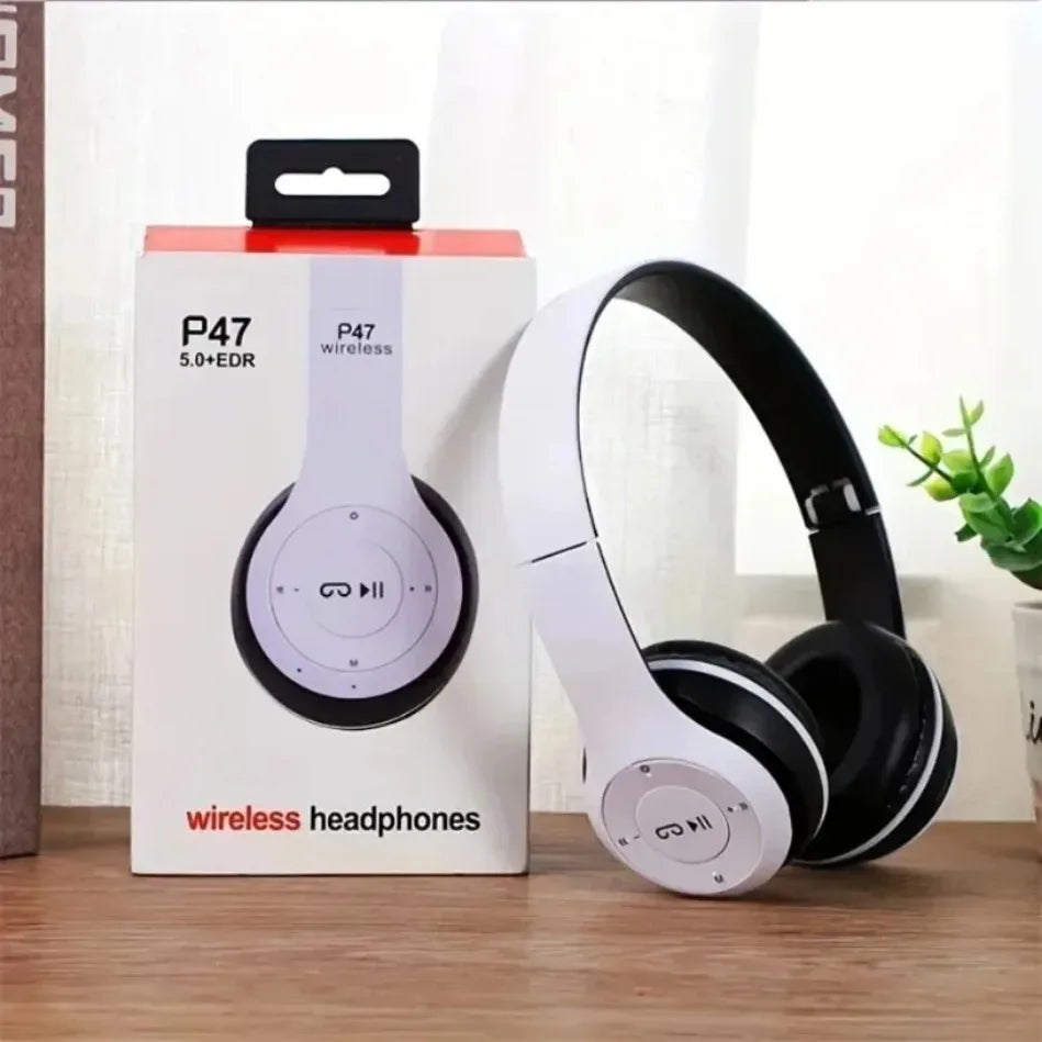 Audífonos Bluetooth Inalámbricos Plegables 5.0 – Sonido HiFi, Diadema Over-Ear para Deportes, Viajes y Gaming